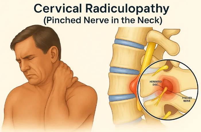 cervical radiculopathy Pinched Nerve in the neck graphic